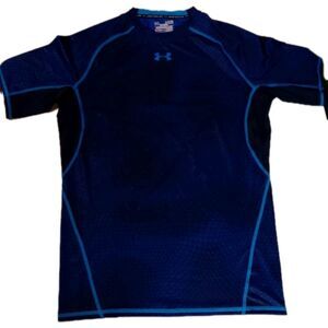 Under Armour Heat Gear Blue Orange Sz xl Activewear Compression Shirt